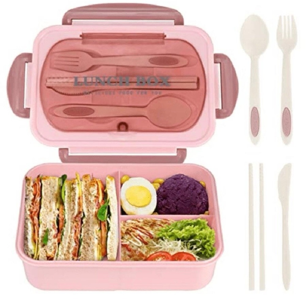 NIB 3 COMPARTMENT LUNCH BOX - GET READY‎ FOR BACK TO SCHOOL!